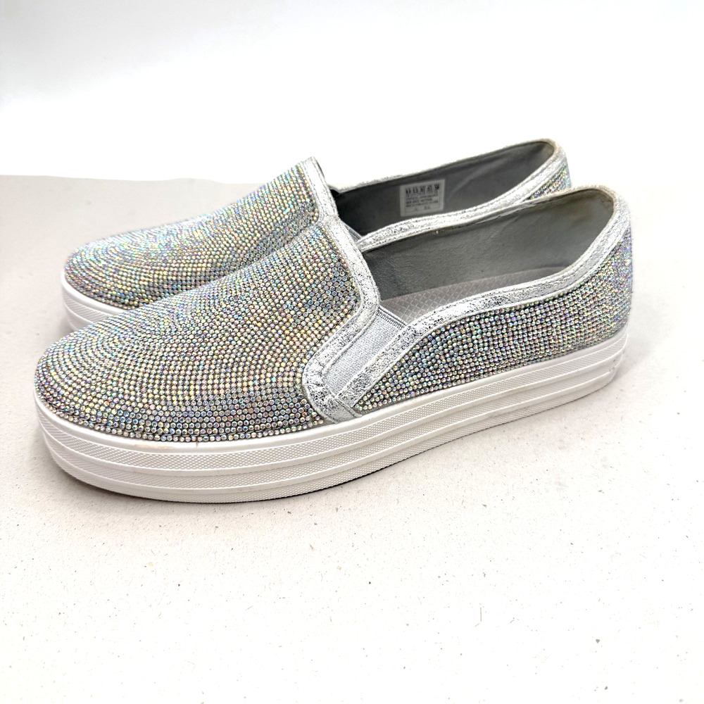 Sketchers Double Up Blinders Rhinestone Platform Slip On Sneaker Womens 8.5 - Picture 3 of 8